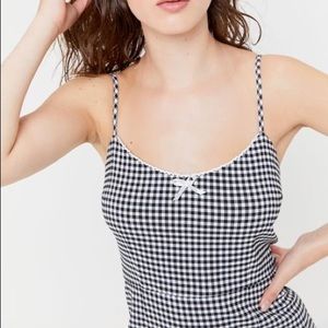UO Tahoe Stretch Mini Dress — Gingham
